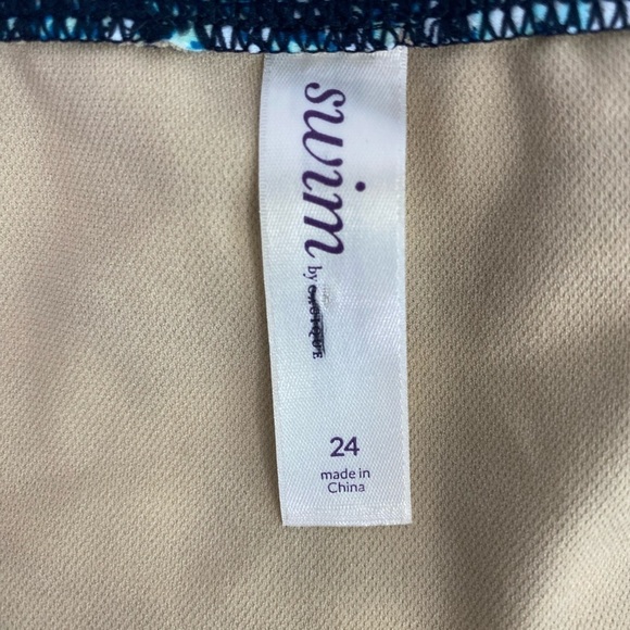 Swim By Cacique Blue Paisley Strapy Bikini Bottoms NWOT Size 24 SKU0832 - Picture 6 of 7